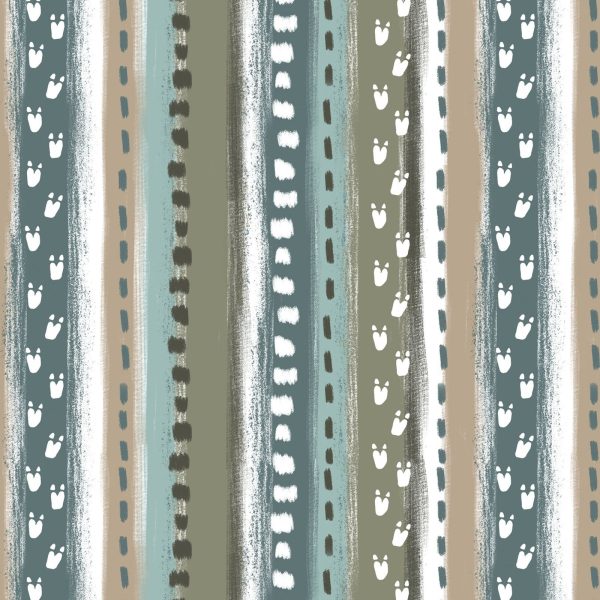 Going Dino Stripe Flannel by David Textiles