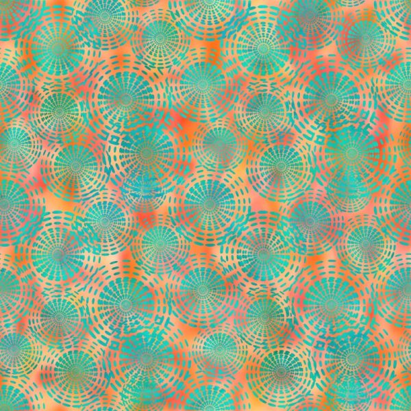 Dazzle Circles Orange and Teal