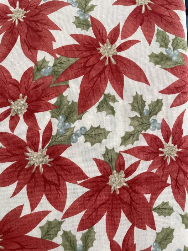 Winter Holly Berries Poinsettia by Moda Fabrics 14585 11