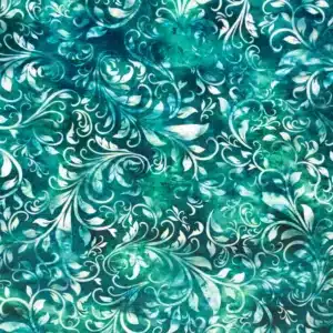 Batik Isabella - Teal Scroll Minky